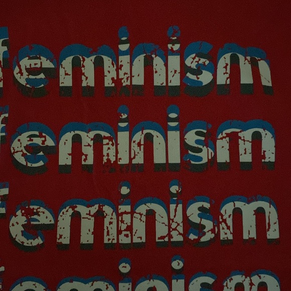 NWOT REBECCA MINKOFF “Feminism” Red Muscle Tee Size XXL - Picture 9 of 14